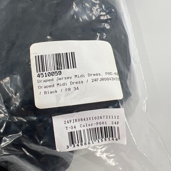 Paco Rabanne Black Draped Dress With Signature Piercing 34 | XS - Picture 4 of 15